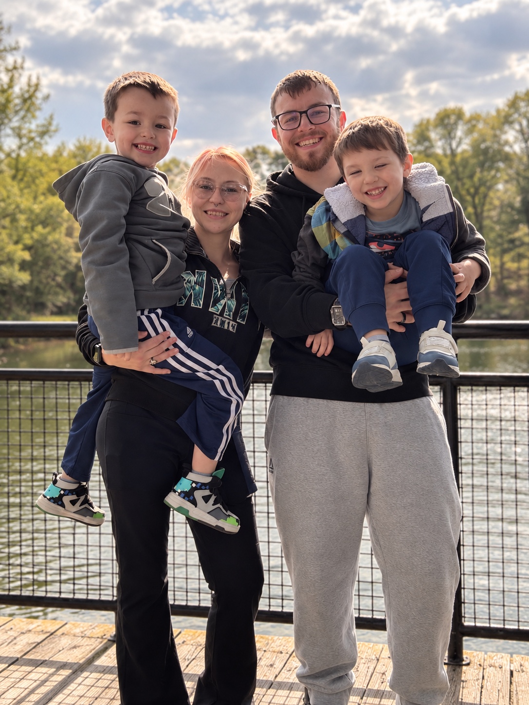 Cassi, owner of Cleaning by Cassi, with her family